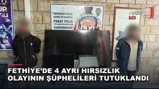 Fethiye sahil bandında işletmeden eşya çalan iki şüpheli emniyet ekiplerince yakalandı