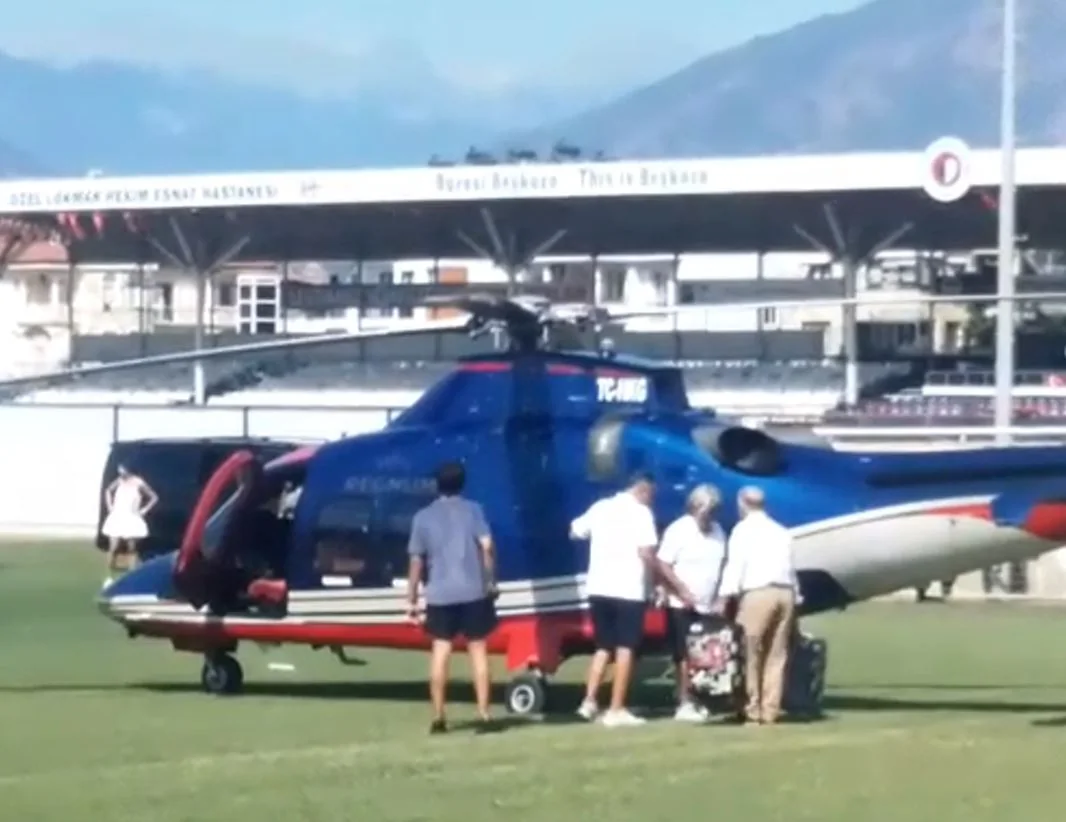 Fethiye’de Özel Helikopter, Antrenman Sahasına İndi