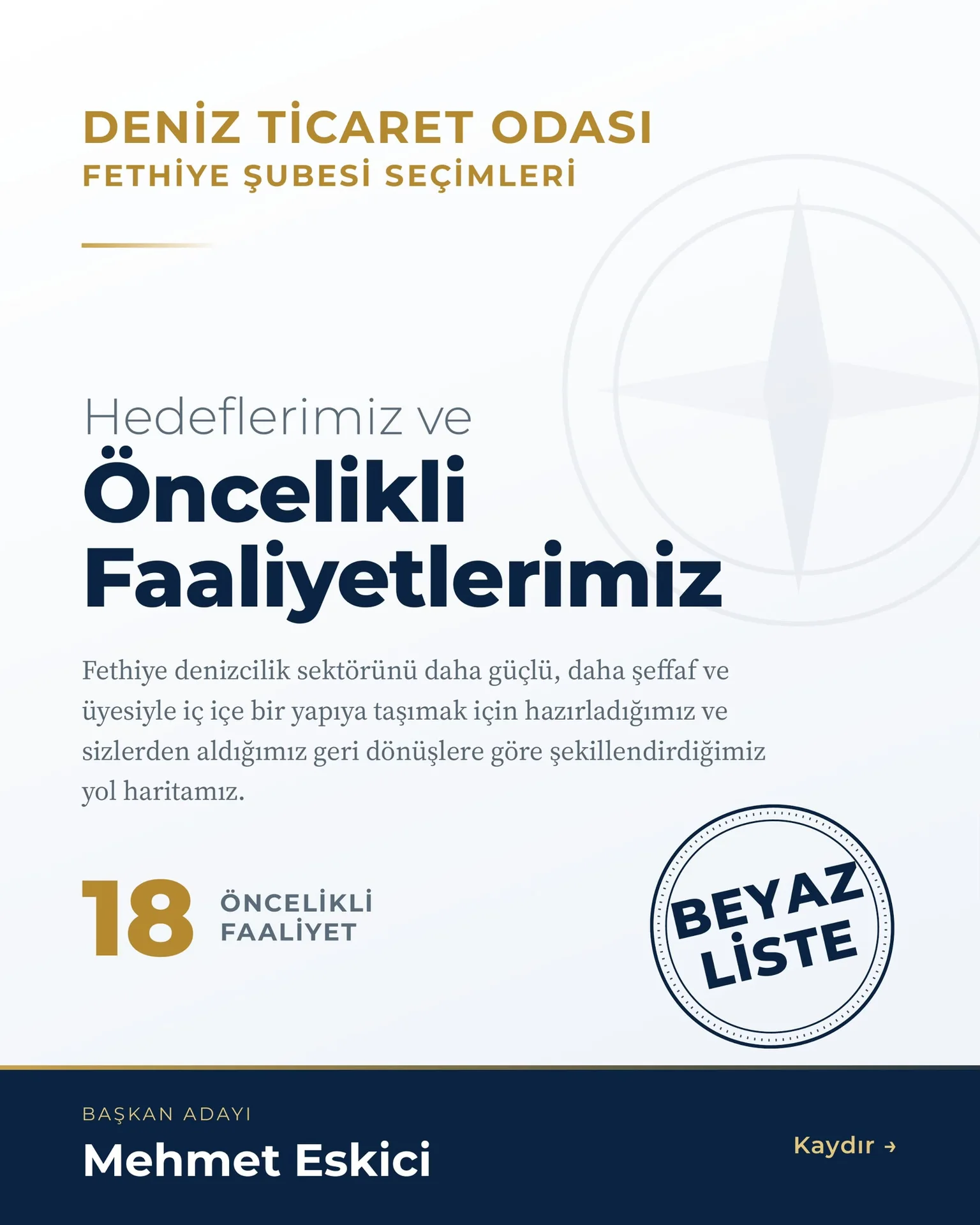 Mehmet Eskici’den Seçim Manifestosu: 'Hedeflerimizi ve Yol Haritamızı Açıkladık'