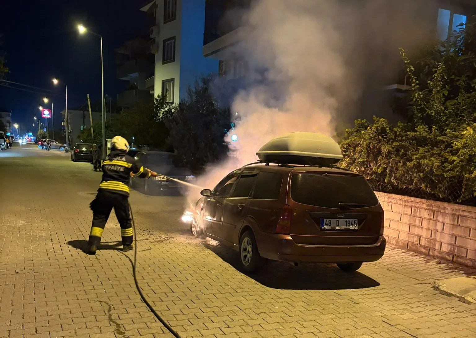 Dalaman’da Araç Yangını