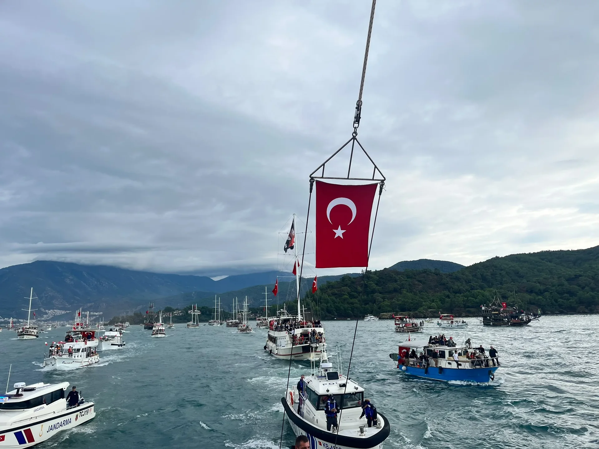 Fethiye’de Tekneler Cumhuriyet İçin Açıldı