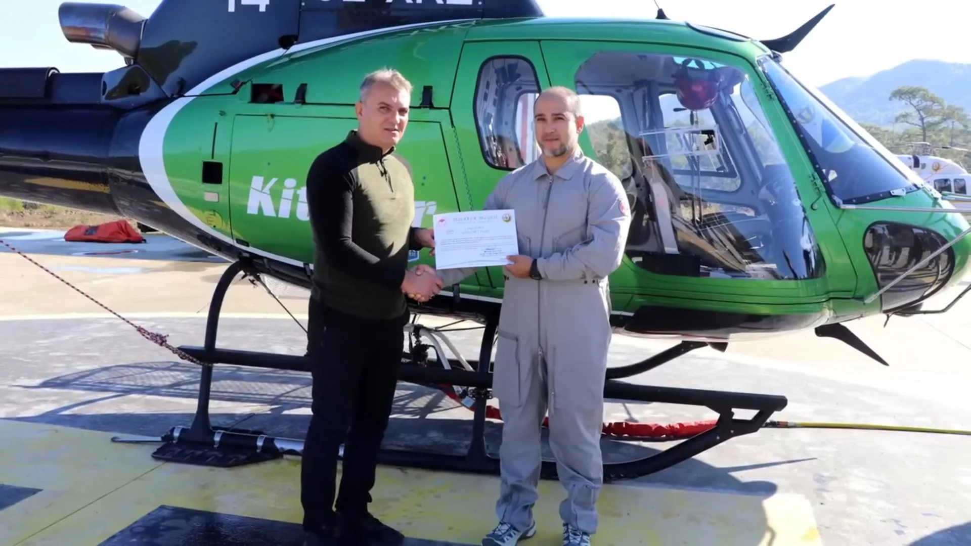 Muğla’da Yangınla Mücadele Eden Helikopter Ekiplerine Veda Ziyareti