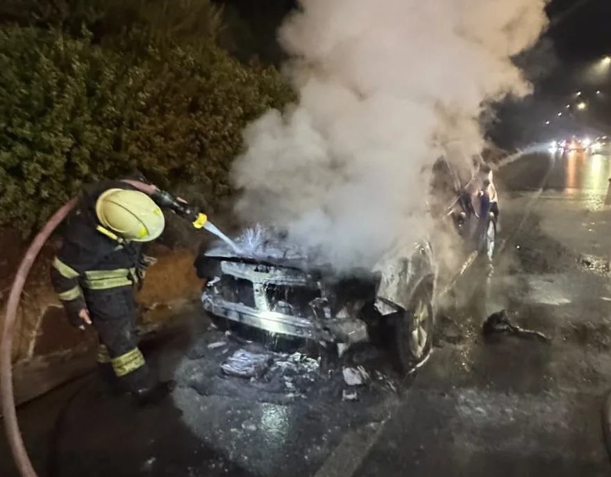 Bodrum’da Seyir Halindeki Otomobil Alev Aldı