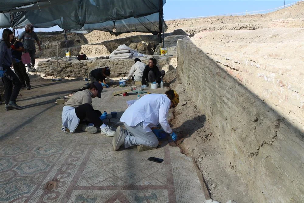 Kastamonu’daki Pompeiopolis Antik Kenti’nde 105 metrekarelik mozaik bulundu