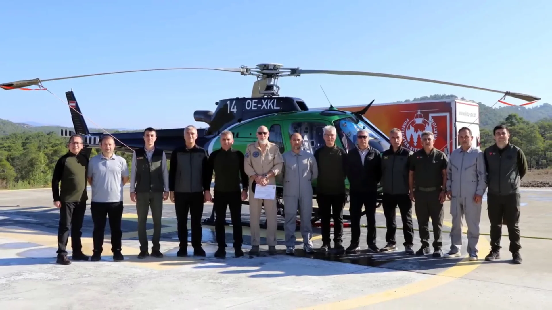 Muğla’da Yangınla Mücadele Eden Helikopter Ekiplerine Veda Ziyareti