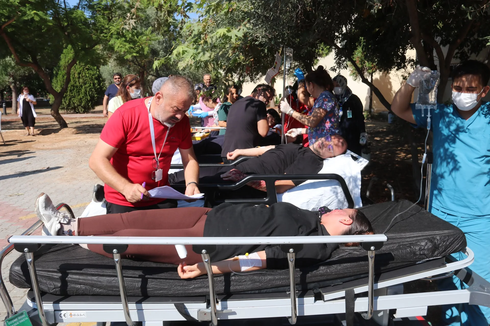 Fethiye Devlet Hastanesi’nde Deprem Tatbikatı Gerçeğini Aratmadı