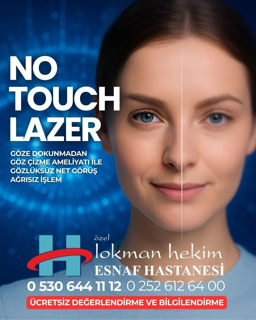 Özel Lokman Hekim Esnaf Hastanesi lazer göz tedavisi reklamı